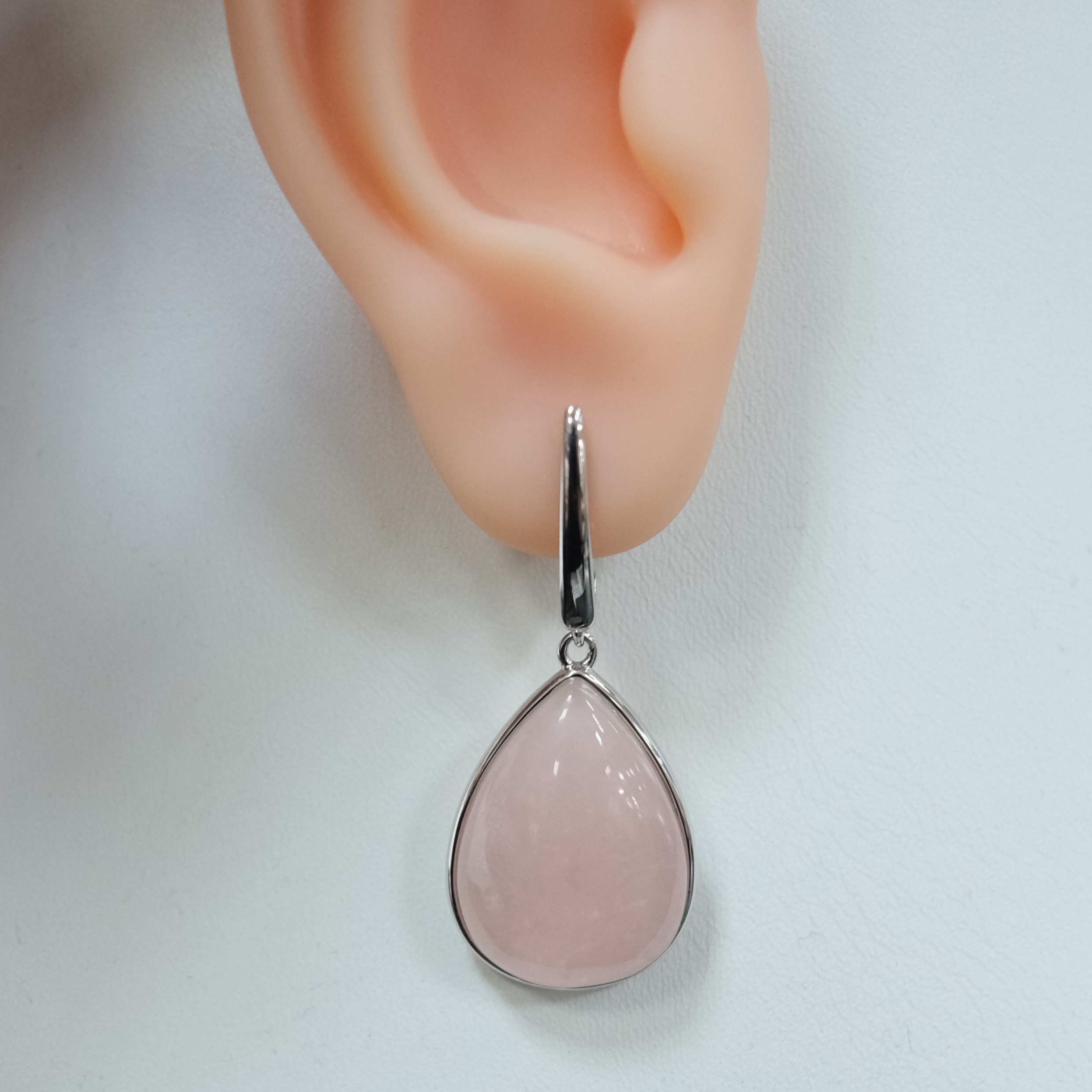 Серебряные серьги с морганитами